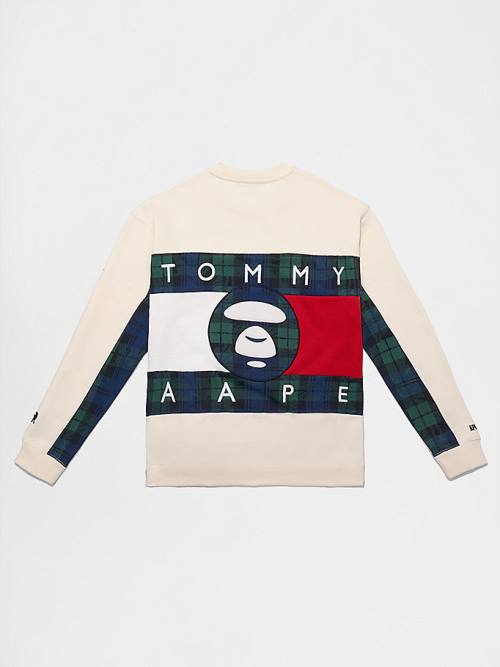 Tommy Hilfiger Tommy X AAPE Fleece Moški Pulover Bež | TH016UWI