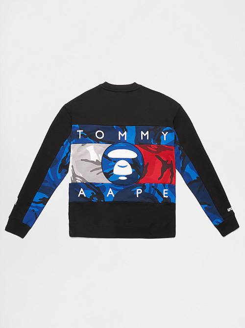 Tommy Hilfiger Tommy X AAPE Fleece Moški Pulover Črna | TH347DCU