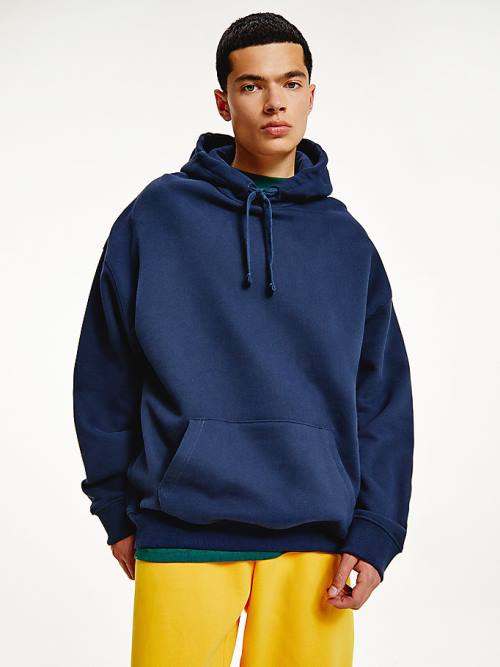 Tommy Hilfiger Tonal Logo Moški Pulover s kapuco Modra | TH270IYJ