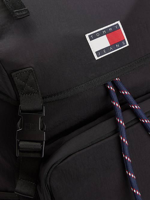 Tommy Hilfiger Travel Flap Backpack Moški Torbice Črna | TH641VFK