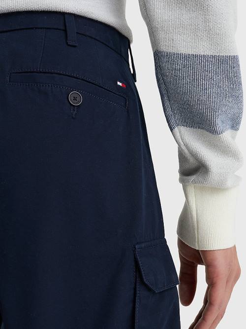 Tommy Hilfiger Twill Cargo Moški Kratke Hlače Modra | TH160INU