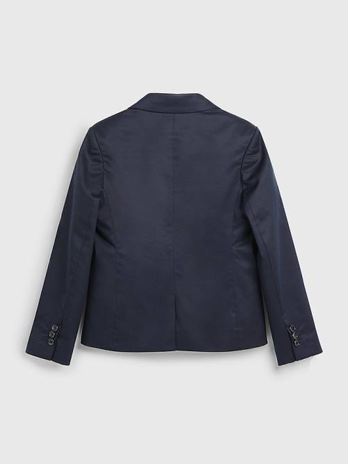 Tommy Hilfiger Twill Single Breasted Blazer Fantje Jakne Modra | TH463GTJ