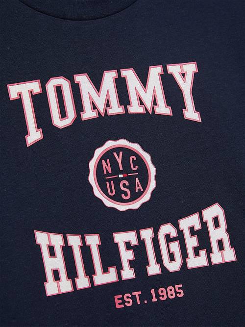 Tommy Hilfiger Varsity Dekleta Majice Modra | TH370QIX