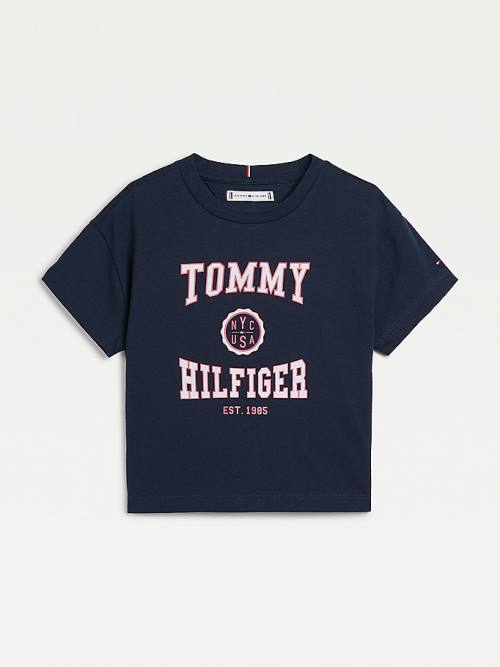 Tommy Hilfiger Varsity Dekleta Majice Modra | TH370QIX