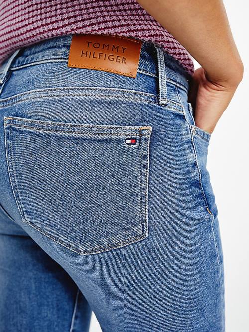 Tommy Hilfiger Venice Mid Rise Slim Faded Ženske Kavbojke Denim | TH405WCY