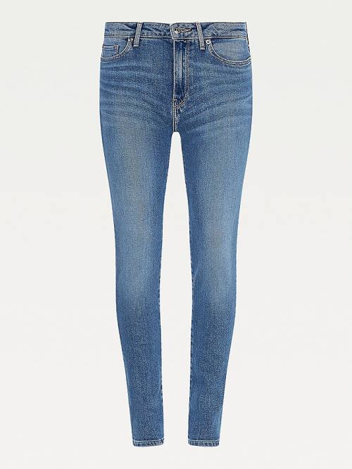 Tommy Hilfiger Venice Mid Rise Slim Faded Ženske Kavbojke Denim | TH405WCY