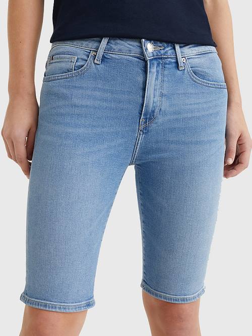 Tommy Hilfiger Venice Slim Denim Ženske Kratke Hlače Denim | TH347EBK