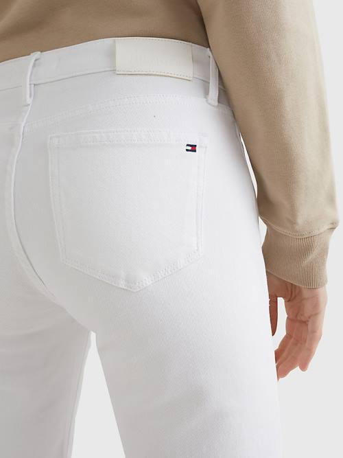 Tommy Hilfiger Venice Slim White Denim Ženske Kratke Hlače Bela | TH312FBE