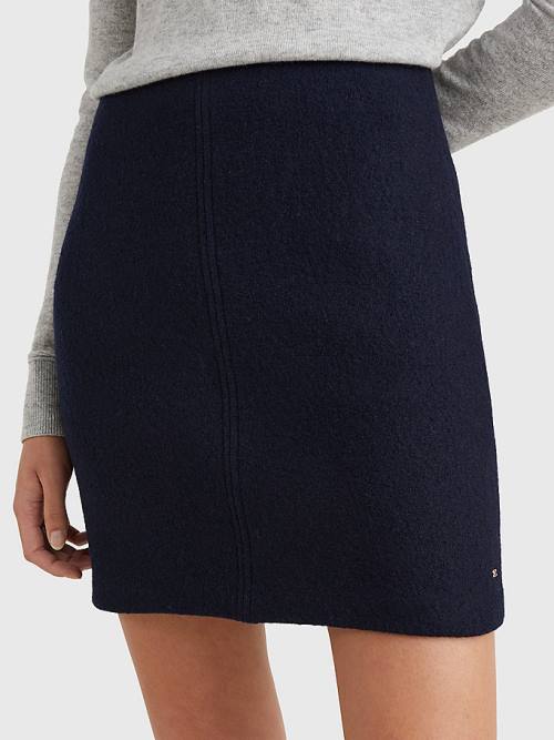 Tommy Hilfiger Virgin Wool Mini Ženske Krilo Modra | TH069HVQ