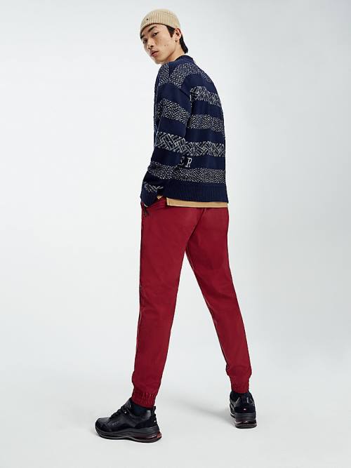 Tommy Hilfiger Wool Oversized Fair Isle Jumper Moški Puloverji Modra | TH201OXD