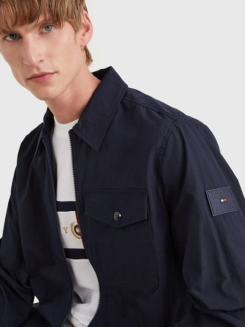 Tommy Hilfiger Zip-Thru Shirt Moški Jakne Modra | TH438REG