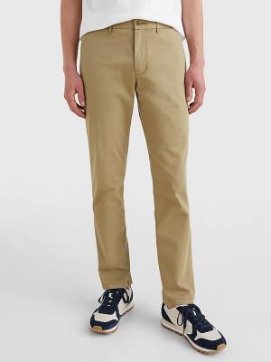 Tommy Hilfiger 1985 Essential Straight Chinos Moški Hlače Rjav | TH450OHF