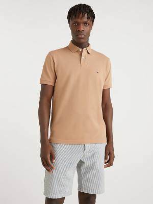 Tommy Hilfiger 1985 Essential TH Flex Moški Polo Majica Rjav | TH034DMB