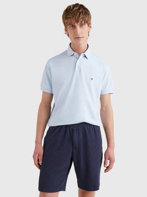 Tommy Hilfiger 1985 Essential TH Flex Moški Polo Majica Modra | TH954PLS