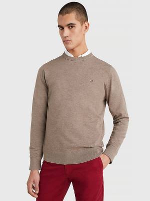 Tommy Hilfiger 1985 Essential TH Flex Sweatshirt Moški Puloverji Rjav | TH460XYT