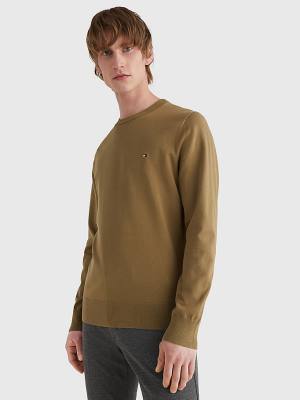 Tommy Hilfiger 1985 Essential TH Flex Sweatshirt Moški Puloverji Rjav | TH820WTY