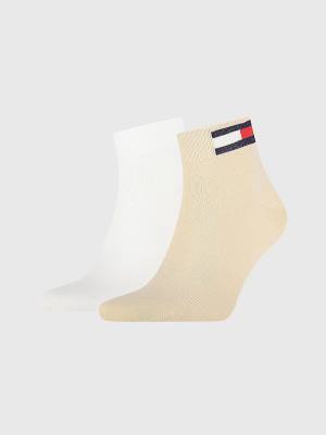 Tommy Hilfiger 2-Pack Flag Ankle Moški Nogavice Bež | TH984FZO