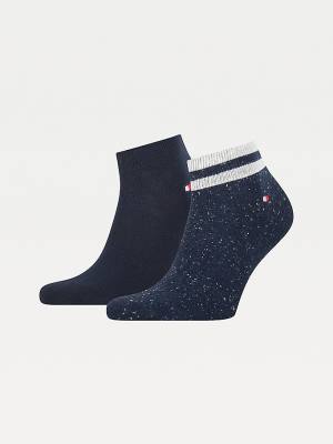 Tommy Hilfiger 2-Pack Neppy Ankle-Length Moški Nogavice Modra | TH491PHN