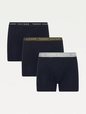 Tommy Hilfiger 3-Pack Logo Waistband Boxer Briefs Moški Spodnje Perilo Črna | TH186USY