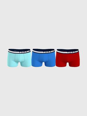 Tommy Hilfiger 3-Pack Logo Waistband Trunks Moški Spodnje Perilo Modra | TH598BQV