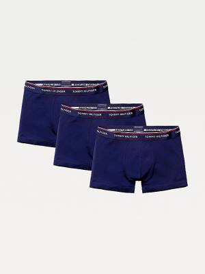 Tommy Hilfiger 3-Pack Premium Logo Waistband Trunks Moški Spodnje Perilo Modra | TH096IKO