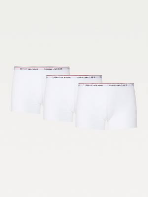 Tommy Hilfiger 3-Pack Premium Logo Waistband Trunks Moški Spodnje Perilo Bela | TH584XOI