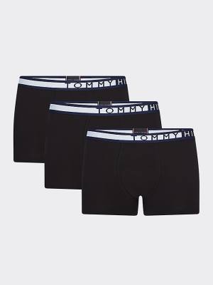 Tommy Hilfiger 3-Pack Statement Waistband Trunks Moški Spodnje Perilo Črna | TH015VUS