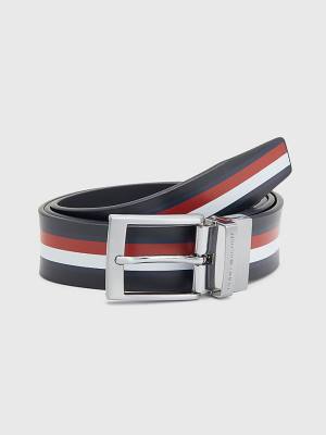 Tommy Hilfiger Adan Reversible Leather Moški Pas Za Hlače Črna | TH017PHJ