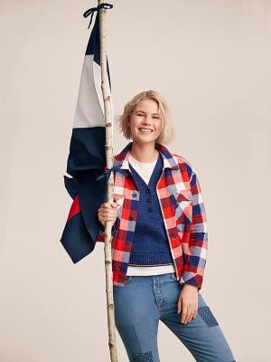 Tommy Hilfiger Adaptive Multicolour Plaid Shacket Ženske Srajce Multi | TH742EGV