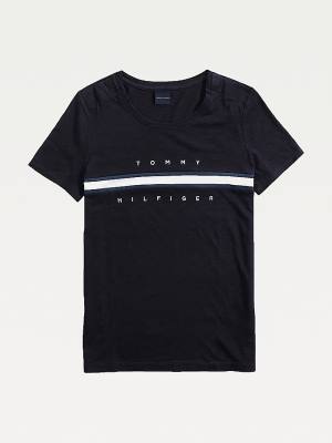 Tommy Hilfiger Adaptive Pure Cotton Ženske Majice Modra | TH713VJO