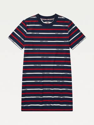 Tommy Hilfiger Adaptive Stripe Print Ženske Obleke Modra | TH412RQY