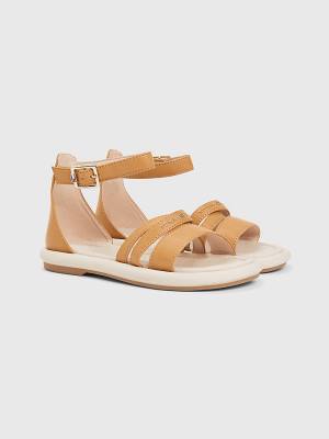 Tommy Hilfiger Ankle Strap Logo Dekleta Sandali Rjav | TH540YLW