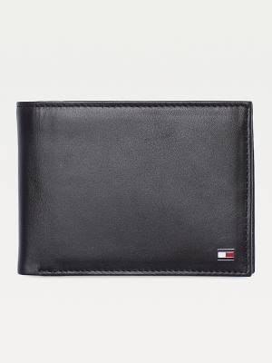 Tommy Hilfiger Bifold Leather Moški Denarnice Črna | TH402SLN