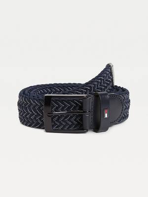 Tommy Hilfiger Braided Webbing Moški Pas Za Hlače Modra | TH528DXS