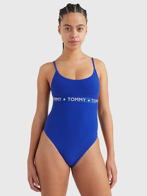 Tommy Hilfiger Cheeky Fitsuit Ženske Kopalke Modra | TH263PEB