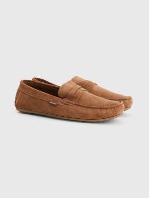 Tommy Hilfiger Classic Suede Driving Moški Casual Čevlji Rjav | TH483QLS