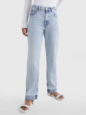 Tommy Hilfiger Classics High Rise Straight Faded Let-Down Ženske Kavbojke Denim | TH349KZT