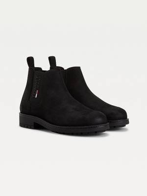 Tommy Hilfiger Classics Suede Cleat Chelsea Moški Škornji Črna | TH470VON