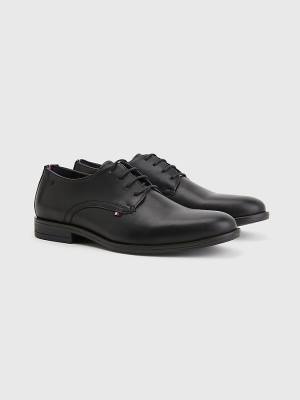 Tommy Hilfiger Core Leather Lace Up Moški Svečani Čevlji Črna | TH103YQM