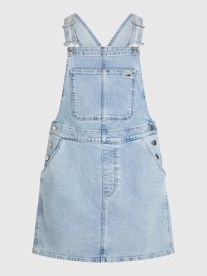 Tommy Hilfiger Curve Denim Dungaree Ženske Obleke Denim | TH283EDF