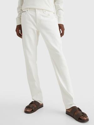 Tommy Hilfiger Denton Straight White Moški Kavbojke Denim | TH784PEM