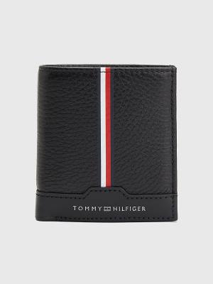 Tommy Hilfiger Downtown Trifold Moški Denarnice Črna | TH459OQM