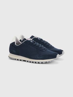 Tommy Hilfiger Elevated Mixed Texture Runner Moški Superge Modra | TH698CGI