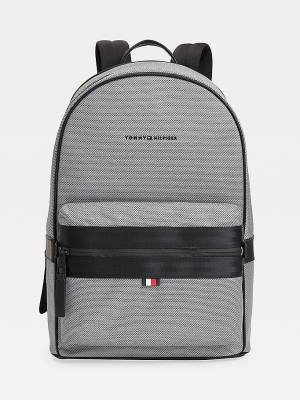 Tommy Hilfiger Elevated Modern Woven Backpack Moški Torbice Siva | TH705ZPS