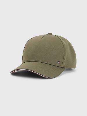 Tommy Hilfiger Elevated Signature Tape Cap Moški Kapa Zelena | TH723ZRF