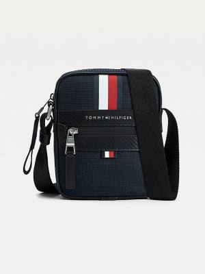 Tommy Hilfiger Elevated Textile Small Reporter Moški Torbice Modra | TH128WST