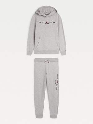 Tommy Hilfiger Essential And Joggers Set Fantje Pulover s kapuco Siva | TH460XYP