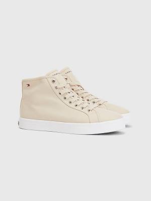 Tommy Hilfiger Essential High-Top Ženske Superge Bež | TH503RCO