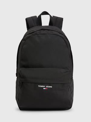 Tommy Hilfiger Essential Logo Backpack Moški Torbice Črna | TH683LCN