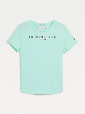 Tommy Hilfiger Essential Logo Dekleta Majice Zelena | TH249UHF